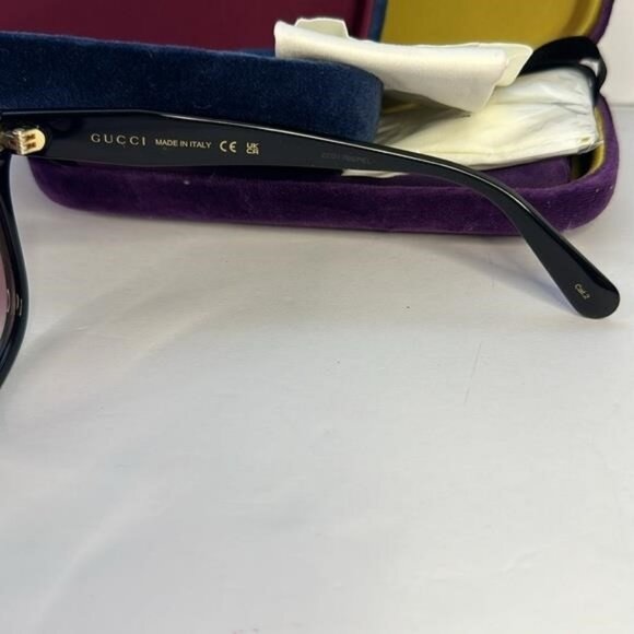 New Authentic GUCCI  Acetate Sunglasses GG0800SA Black - Picture 10 of 12